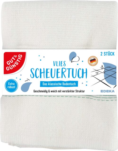 Gut & Günstig Scheuertuch Vlies 2er Pack