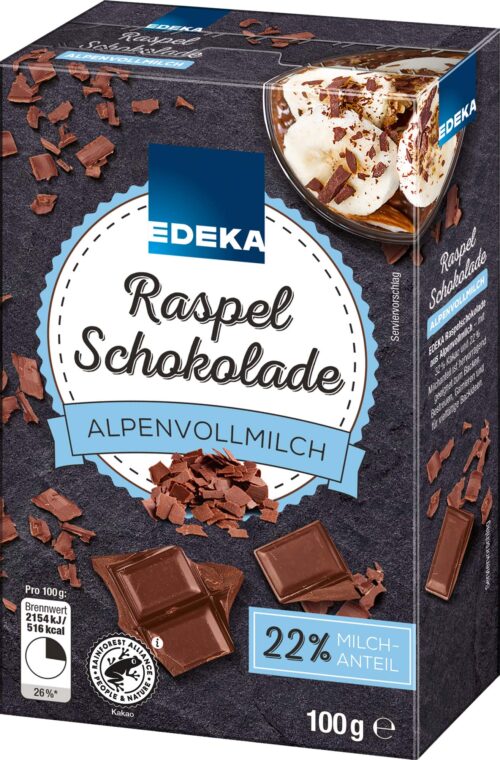 EDEKA Raspel Schokolade Vollmilch 100g