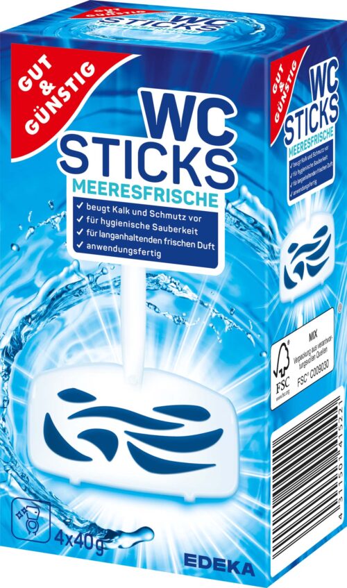 Gut & Günstig WC-Sticks Ocean 4x40g