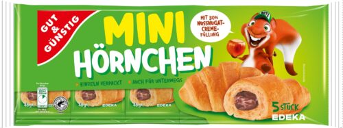 Gut & Günstig Mini-Hörnchen Nuss-Nougat 240g