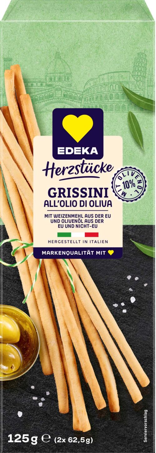 EDEKA Herzstücke Italienische Grissini Oliven Öl 125g