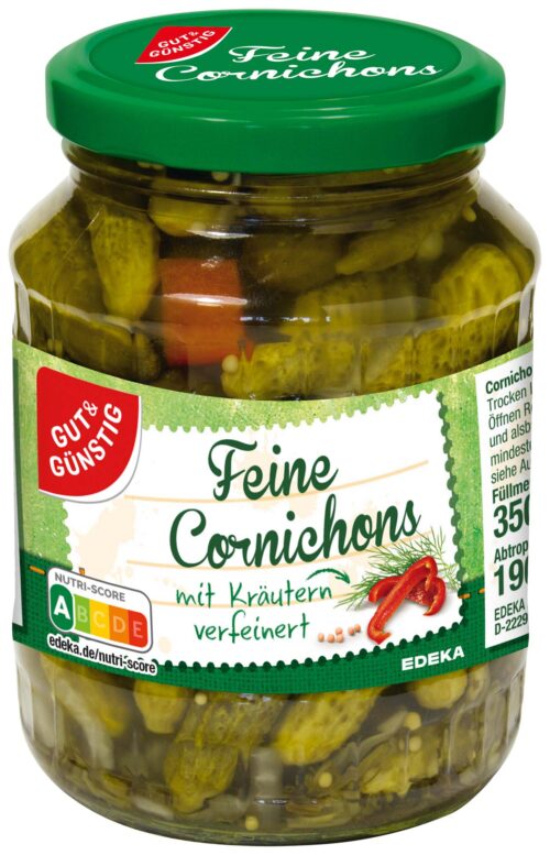 Gut & Günstig Cornichons mit Kräuter 350g