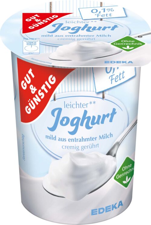 Gut & Günstig leicht Joghurt mild 0,1% Fett 500g