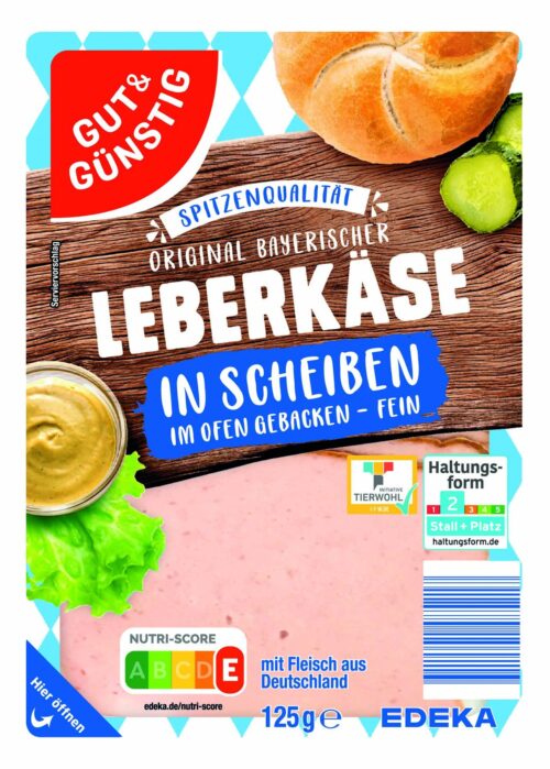 Gut & Günstig Leberkäse in Scheiben 125g