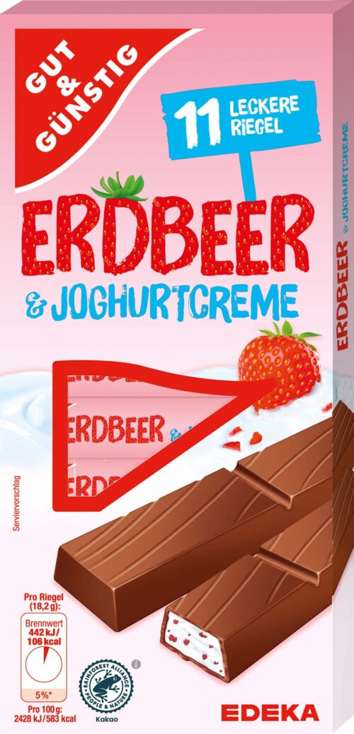 Gut & Günstig Joghurt Erdbeer Riegel 200g