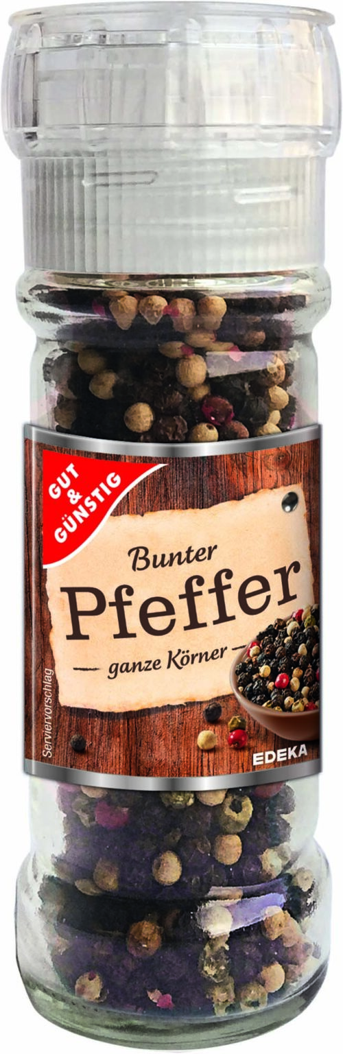 Gut & Günstig Bunter Pfeffer ganze Körner 50g