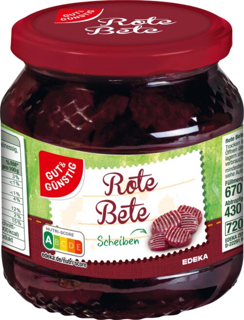 Gut & Günstig Rote Bete Scheiben 670g