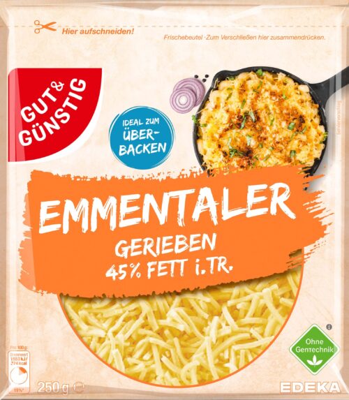 Gut & Günstig Emmentaler gerieben 45% 250g