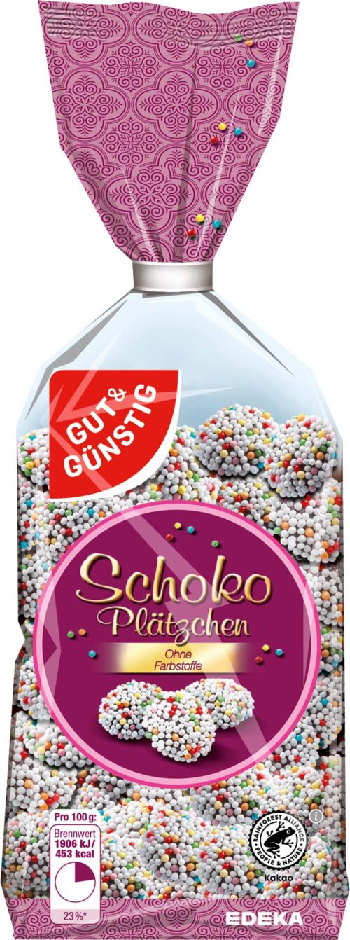 Gut & Günstig Schokoplätzchen mit Nonpareilles 200g