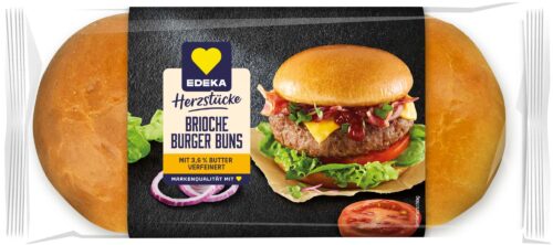 EDEKA Herzstücke Brioche Burger Buns 250g