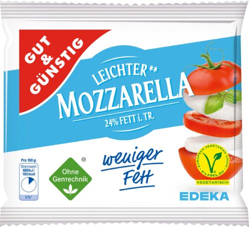 Gut & Günstig Mozzarella light 24% 200g