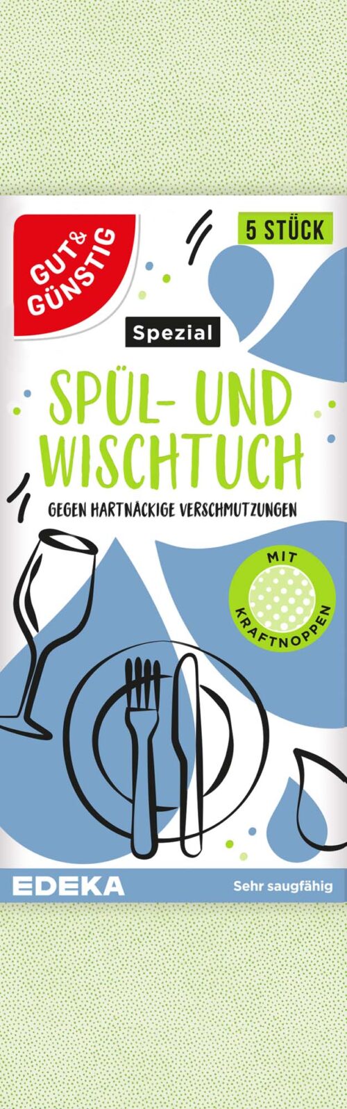Gut & Günstig Spül- und Wischtuch spezial 5er Pack