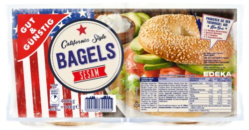 Gut & Günstig Bagels Sesam 340g