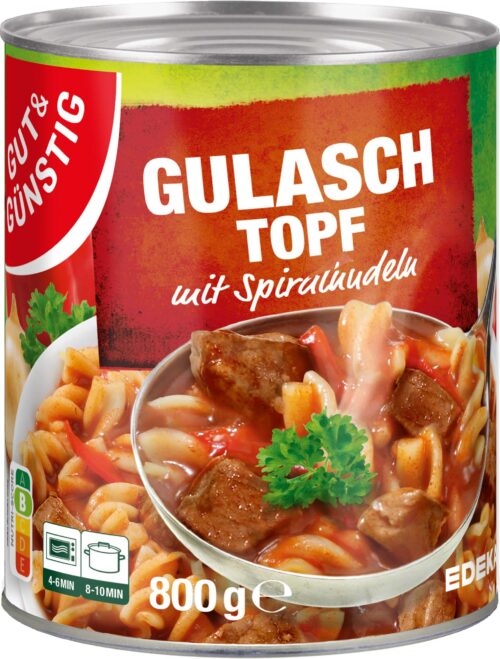 Gut & Günstig Gulaschtopf mit Nudeln 800g