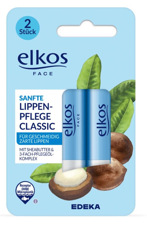 EDEKA elkos sanfte Lippenpflege Classic 2ST