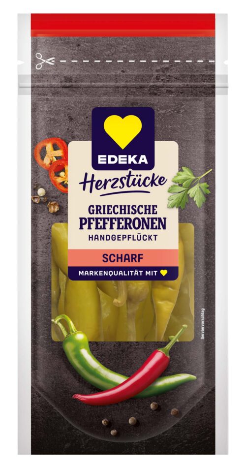 EDEKA Herzstücke Griechische Pfefferonen, scharf 250g