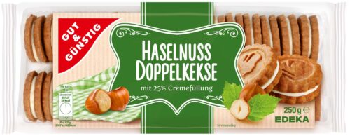 Gut & Günstig Doppelkeks Haselnuss 250g