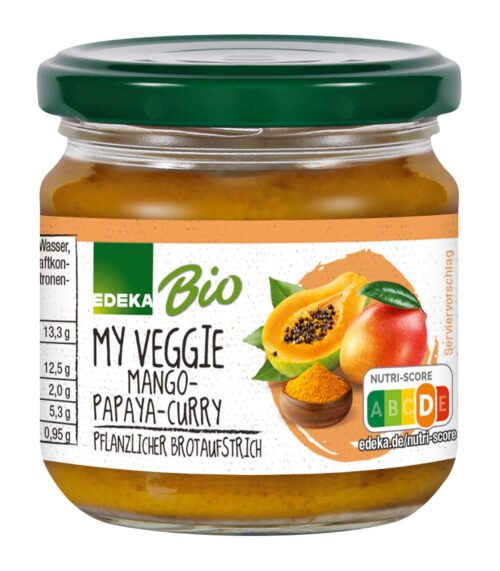 EDEKA Bio My Veggie Streichcreme Mango-Papaya-Curry 180g