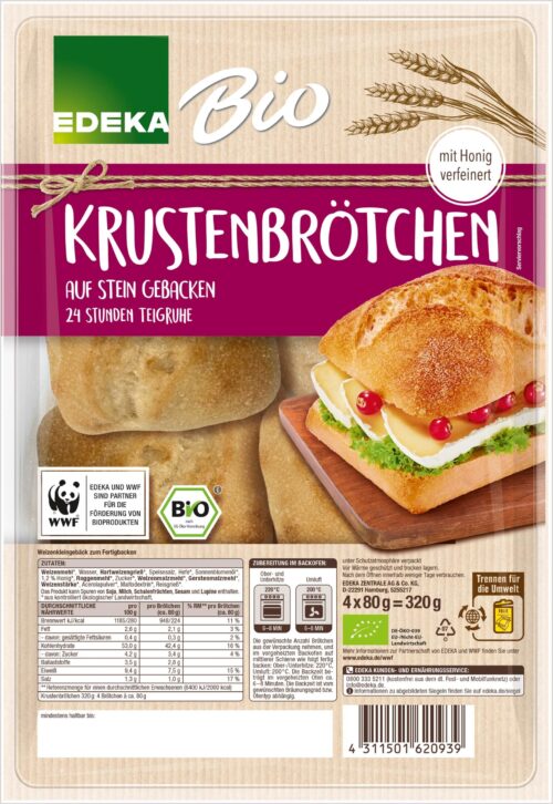 EDEKA Bio Krustenbrötchen 320g