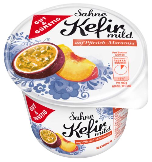 Gut & Günstig Sahne Kefir auf Pfirsich-Maracuja 250g