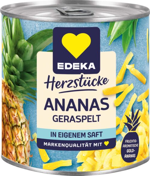 EDEKA Herzstücke Ananas geraspelt 432g