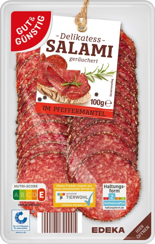 Gut & Günstig Salami im Pfeffermantel 100g