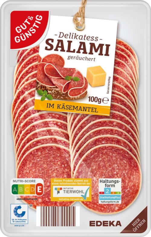 Gut & Günstig Salami mit Käsemantel 100g