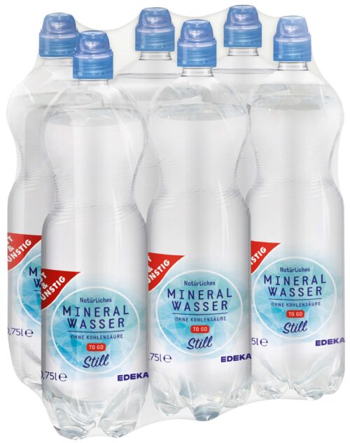 Gut & Günstig Mineralwasser Still Sport Cap 6x0,75l