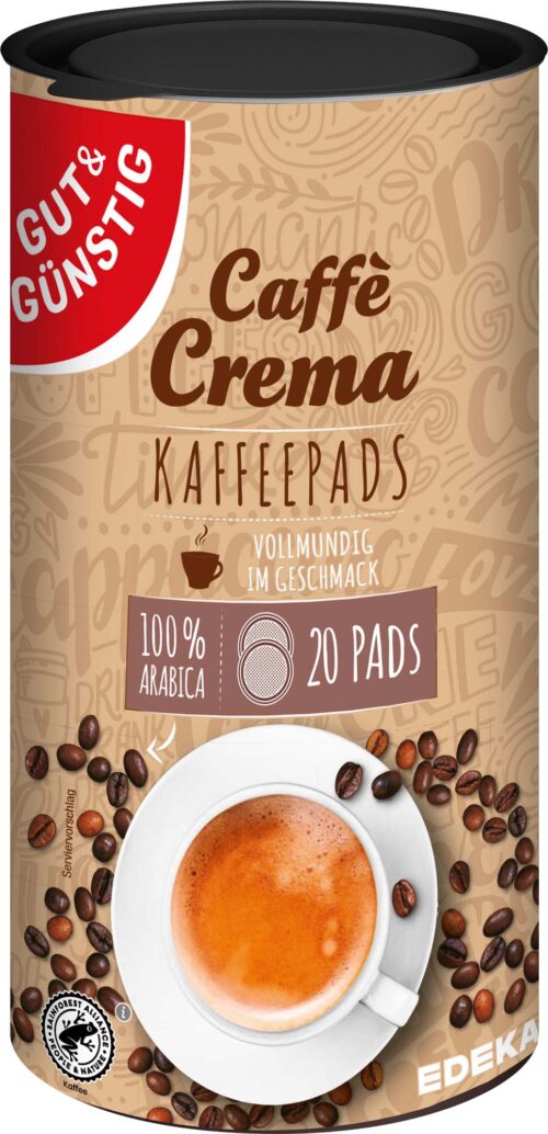 Gut & Günstig Kaffeepads Caffè Crema 20St 144g