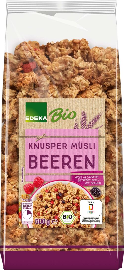 EDEKA Bio Knuspermüsli Beeren 500g