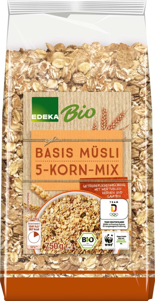 EDEKA Bio Basis Müsli 5-Korn Mix 750g