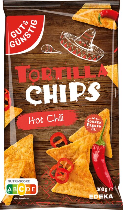 Gut & Günstig Tortilla Chips Hot Chili 300g
