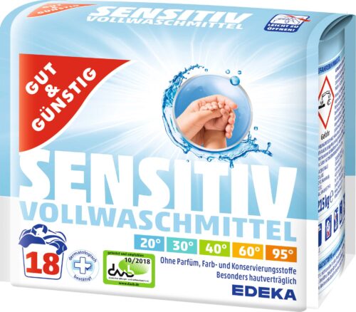 Gut & Günstig Sensitiv Vollwaschmittel 18WL 1,215kg