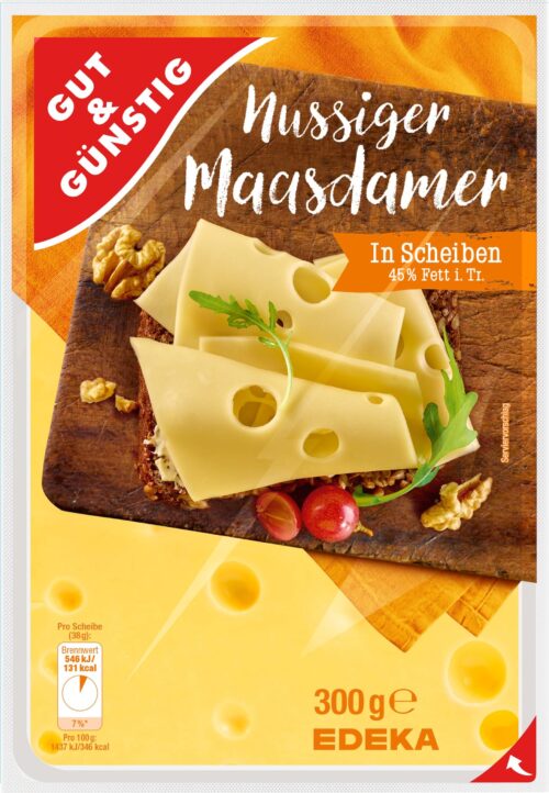Gut & Günstig Maasdamer Scheiben 45% 300g