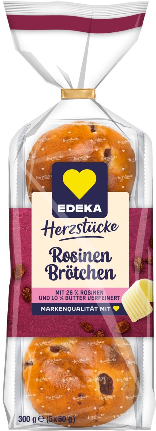 EDEKA Herzstücke Rosinenbrötchen 300g