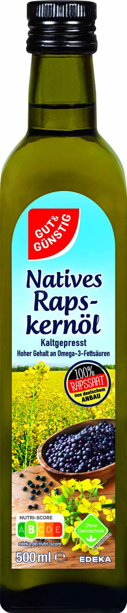 Gut & Günstig Natives Rapskernöl 500ml