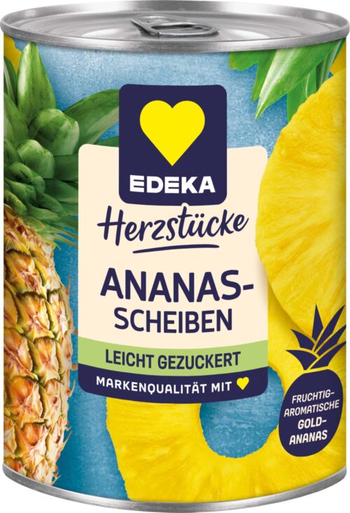 EDEKA Herzstücke Ananas ganze Scheiben 567g
