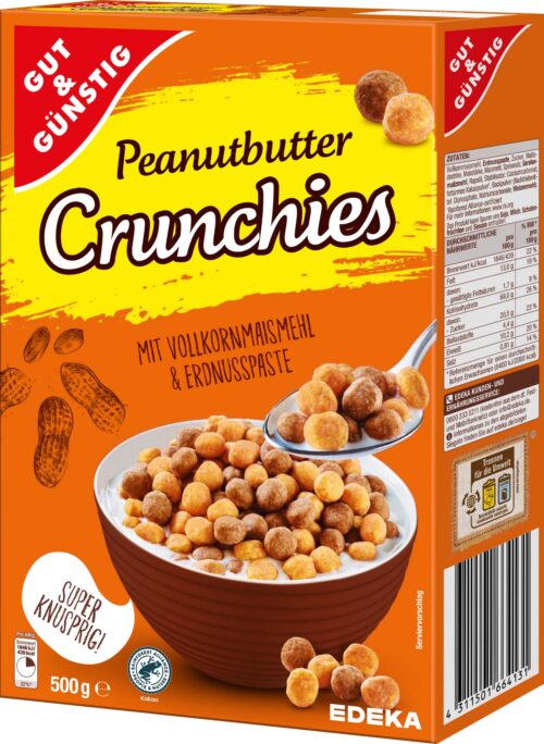 Gut & Günstig Peanutbutter Crunchies 500g