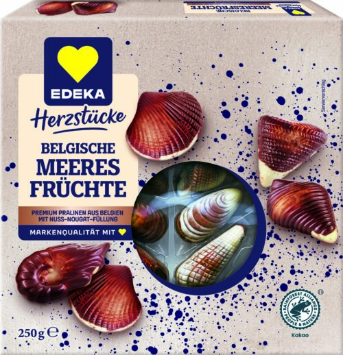 EDEKA Herzstücke Belgische Meeresfrüchte-Pralinen 250g