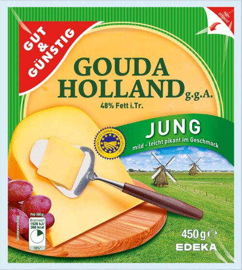 Gut & Günstig Gouda jung Stück 48% 450g