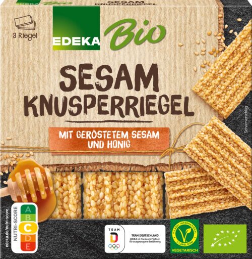 EDEKA Bio Knusperriegel Sesam 3x25g