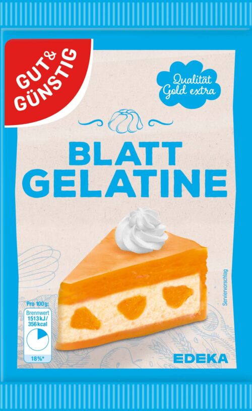4311501667576 Gut & Günstig Blattgelatine 20g