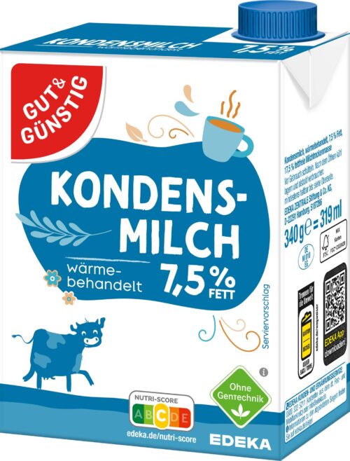 Gut & Günstig Kondensmilch 7,5% 340g