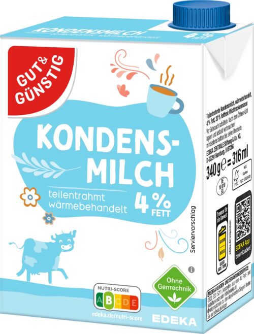 Gut & Günstig Kondensmilch 4% 340g