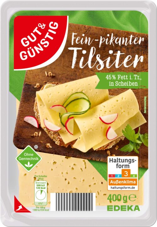 Gut & Günstig Tilsiter in Scheiben 45% 400g