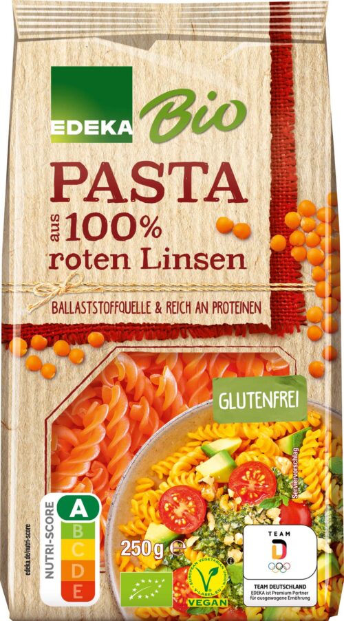 EDEKA Bio Rote-Linsen-Fusilli 250g