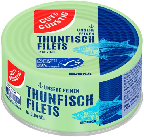 Gut & Günstig Thunfischfilets Thunfischfilets in Olivenöl 185g
