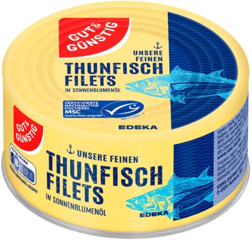 Gut & Günstig Thunfischfilets in Sonnenblumenöl 195g
