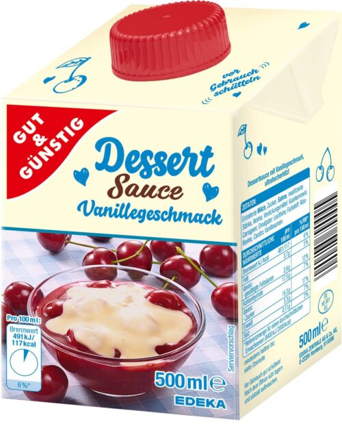 Gut & Günstig Dessert Sauce Vanillegeschmack 500ml