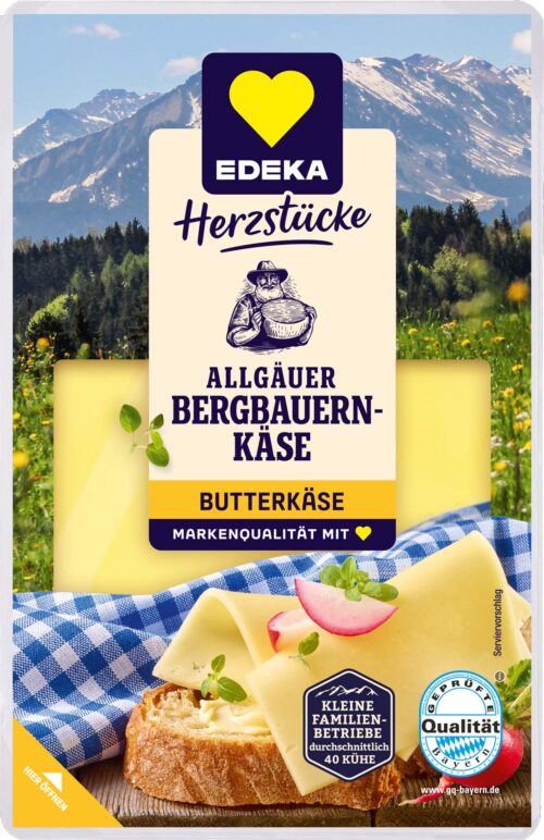 EDEKA Herzstücke Bergbauern Butterkäse 48% 150g